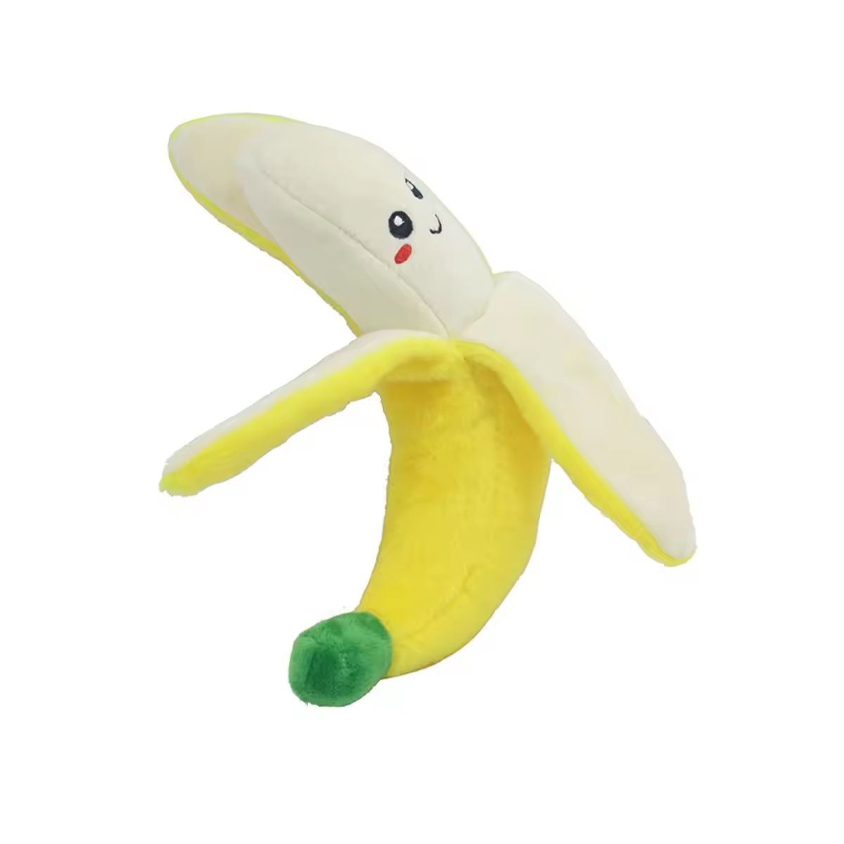 Fruit & Veggie Squeaky Plush Dog Toy (Unstuffed, Crinkle + Sound) for Interactive Play