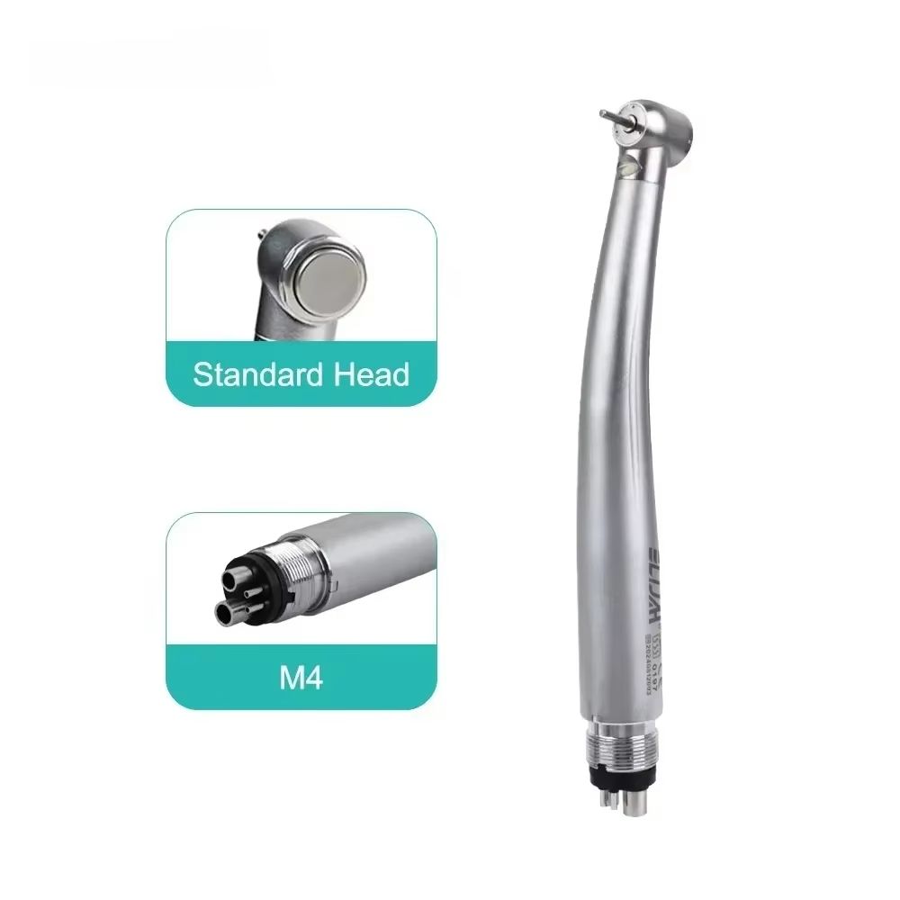 Dental LED High Speed Handpiece Air Turbine with Push Button Ceramic Bearing and Water Spray