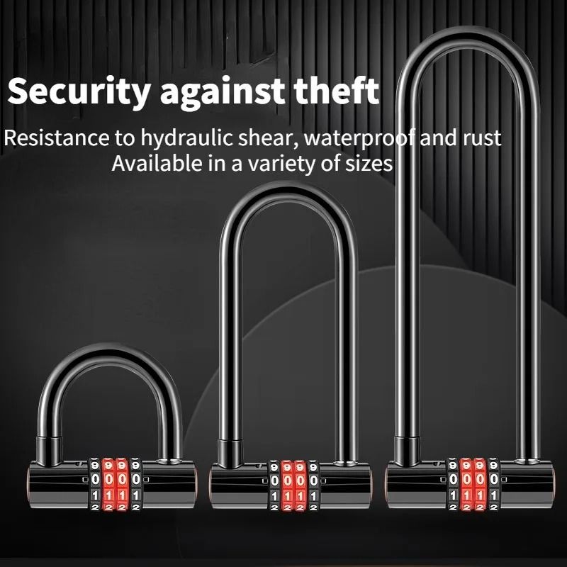 Extended U-Shaped Anti-Theft Combination Lock