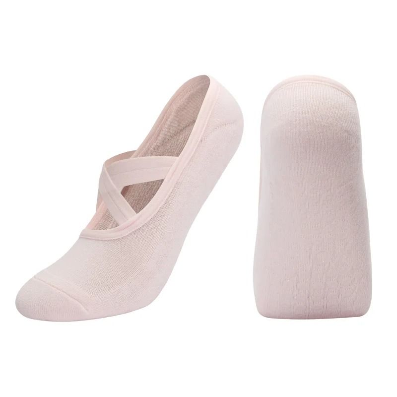 Women Breathable Towel Bottom Yoga Socks Silicone Non Slip Bandage Pilates Ladies Ballet Dance Socks