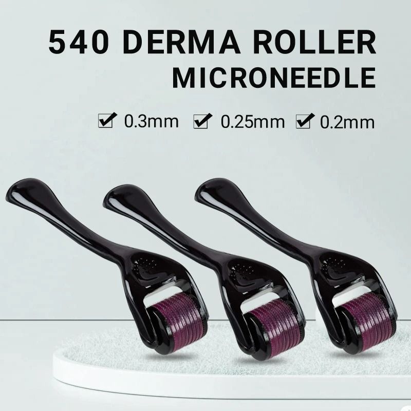 Professional 540 Titanium Derma Roller - Hair & Beard Regrowth Treatment
