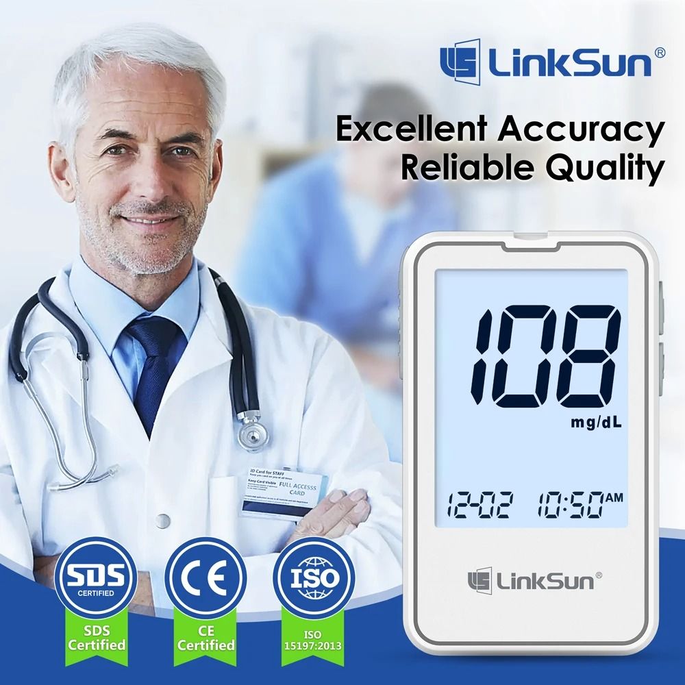 Blood Glucose Meter Testing Kit with Test Strips and Lancets