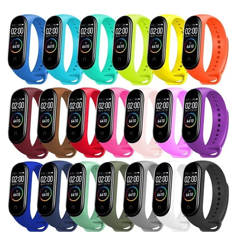 Silicone Watch Strap for Xiaomi Mi Band 7 6 5 4 3