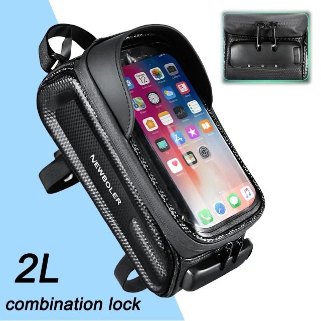 NEWBOLER Waterproof Bicycle Top Tube Bag – Touch Screen Phone Case