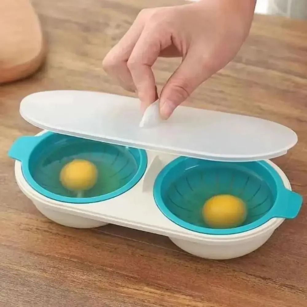 Microwave Double-Cup Egg Poacher & Lotus Maker