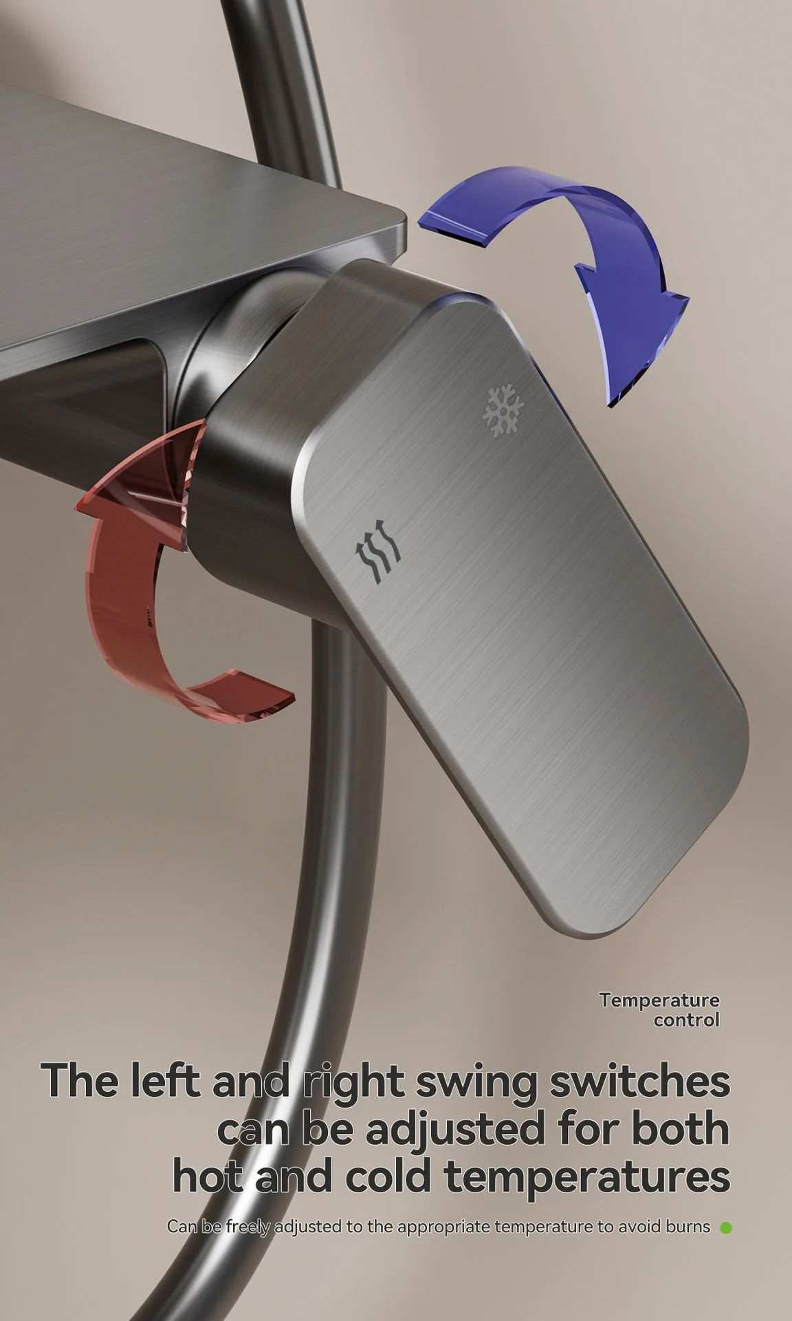 Gunmetal Gray Bathroom Shower System Set