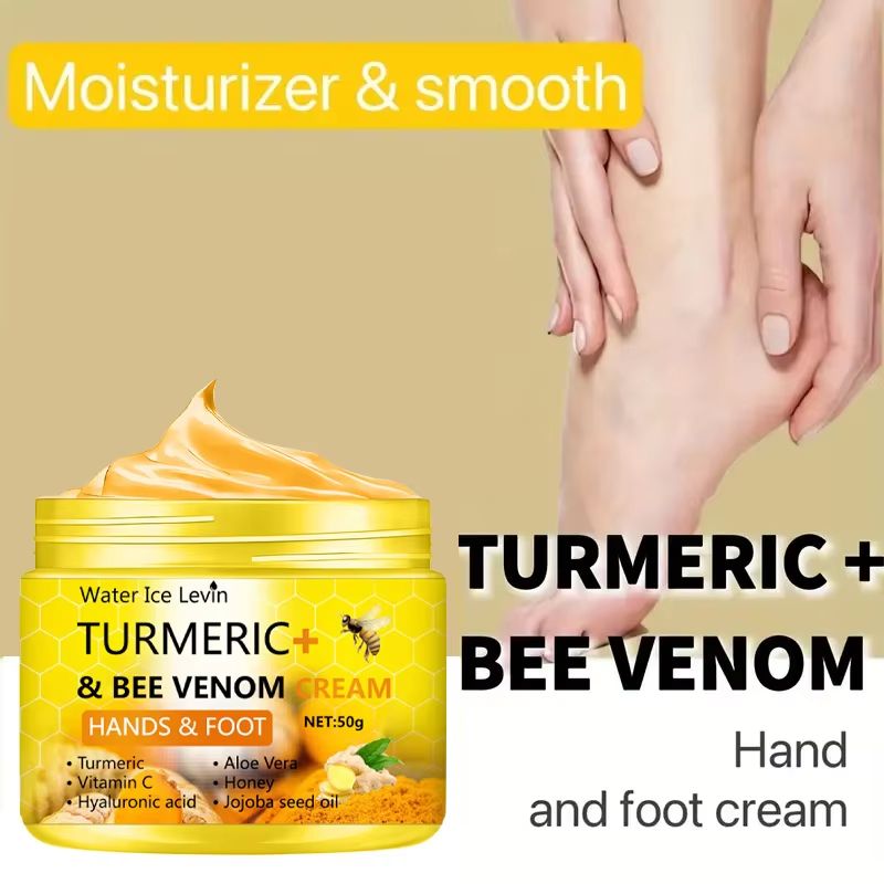 Turmeric & Bee Venom Anti-Drying Crack Foot & Hand Repair Cream – Deep Moisture & Skin Renewal