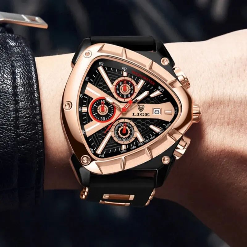 Luxury Waterproof Mens Quartz Watch with Large Dial