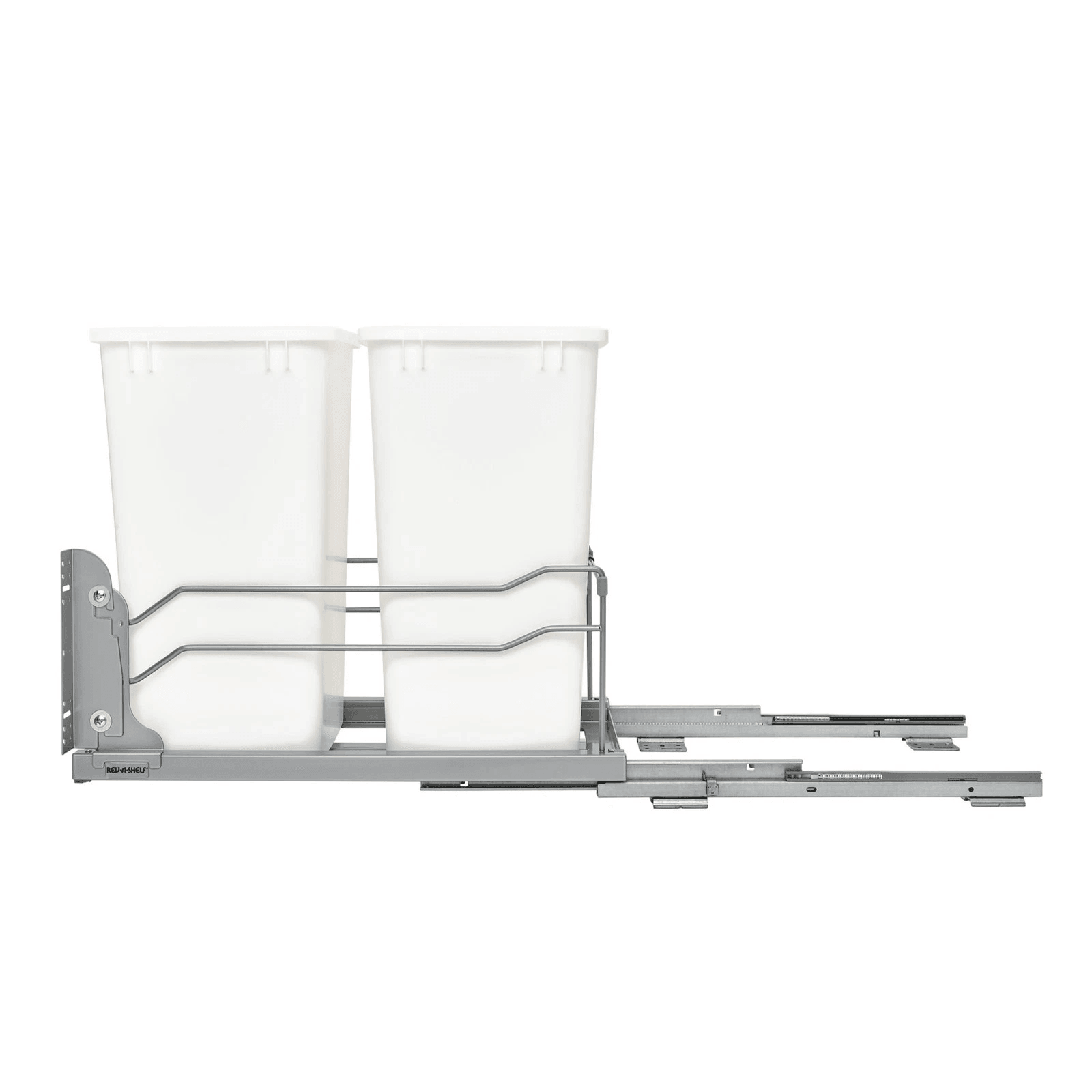 Rev A Shelf Double Pullout Trash Cans qt. with Soft close Compact & Efficient Kitchen Waste Solution