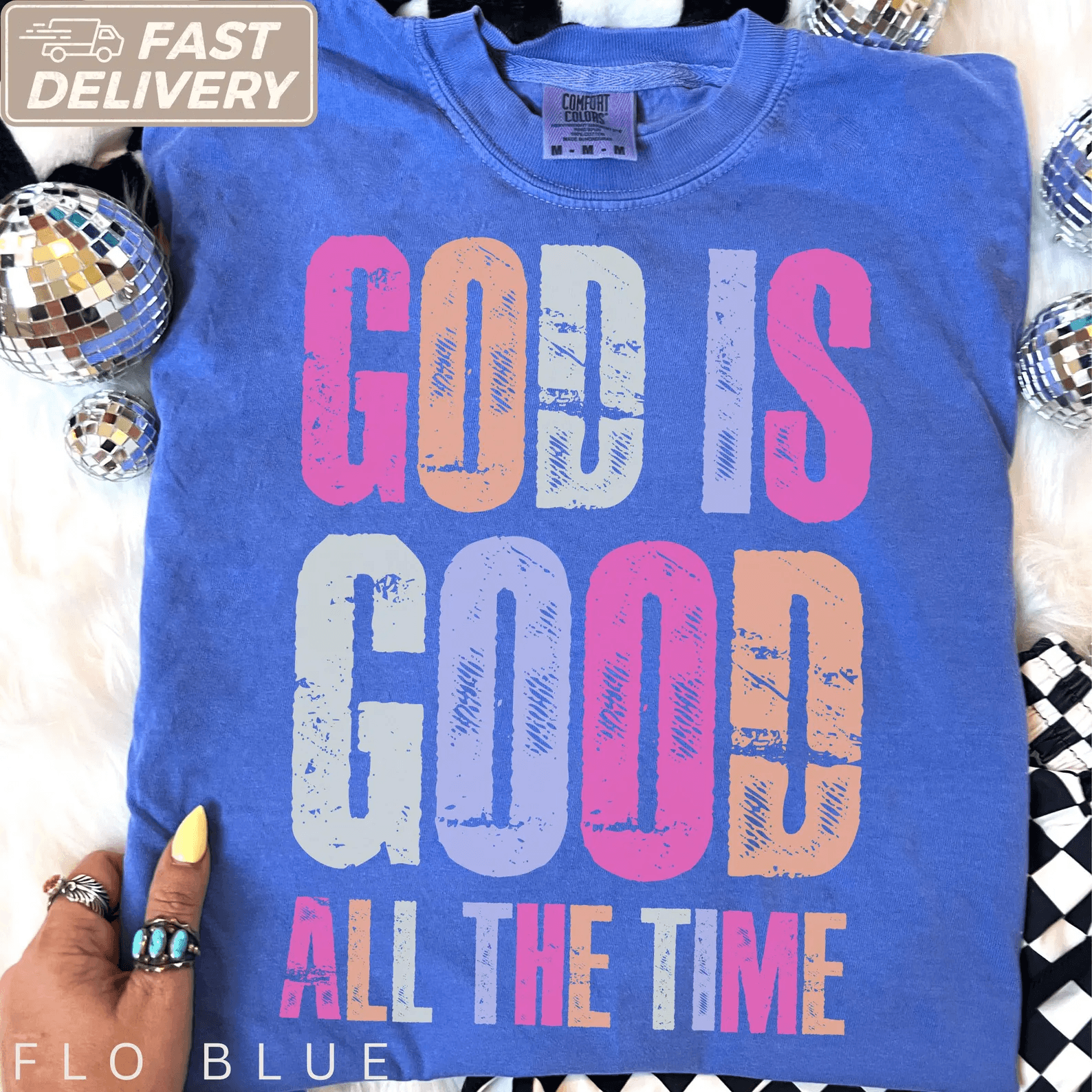 God Is Good All The Time Shirt Comfort Colors Christian Trendy Faith Tee Gift