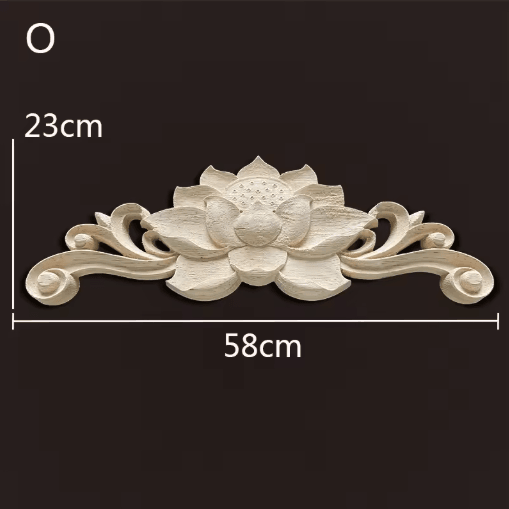 Vintage Carved Wood Onlays Decorative Furniture Appliques for Elegant Home Decor