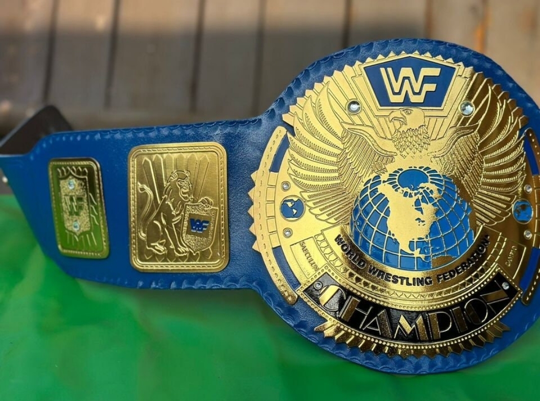 Big eagle championship belt 2mm brass blue leather, Replica 2MM Brass, World Havey weight Champion Ship, Gifts-For-Men,