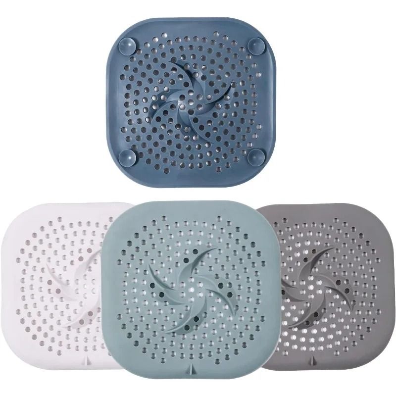 Silicone Drain Hair Catcher Drain Cover For Tub Shower And Kitchen