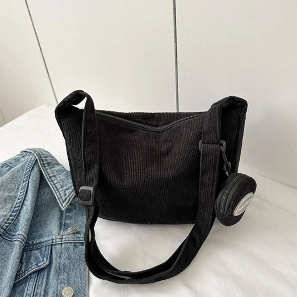 Fashion Simple Corduroy Women's Two-Piece Bag Set