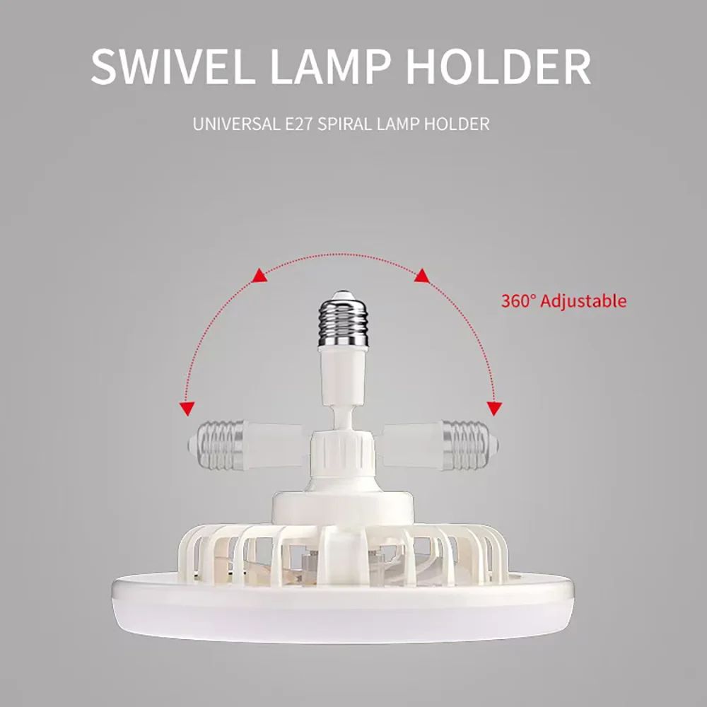 Premium 3-in-1 Rotatable Ceiling Fan Light with Remote Control & E27 Base