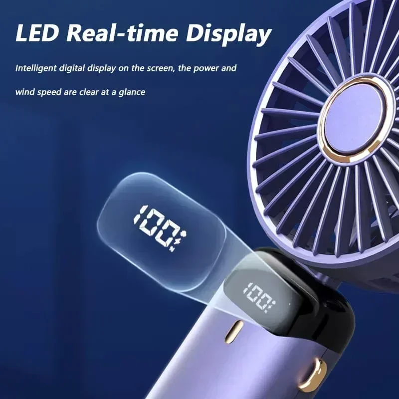 Portable Neck Fan Electric Mini Cooler Rechargeable, Handheld Air Conditioner with USB Charging, Ideal for Home.