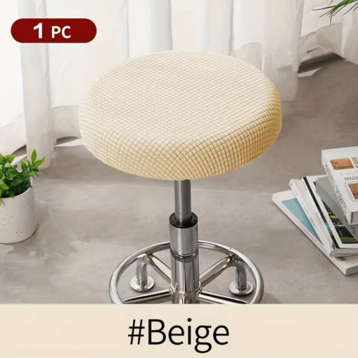 Adjustable Round Stool Cover Stretch Fabric Chair Protector Removable and Washable