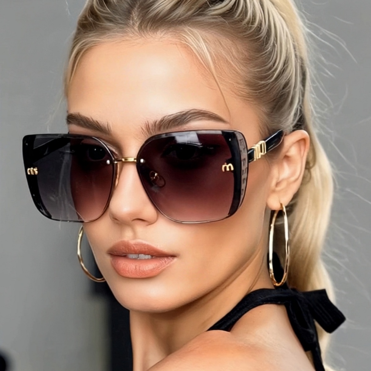 European and American Retro Style Women's Fashionable UV Protection Sunglasses