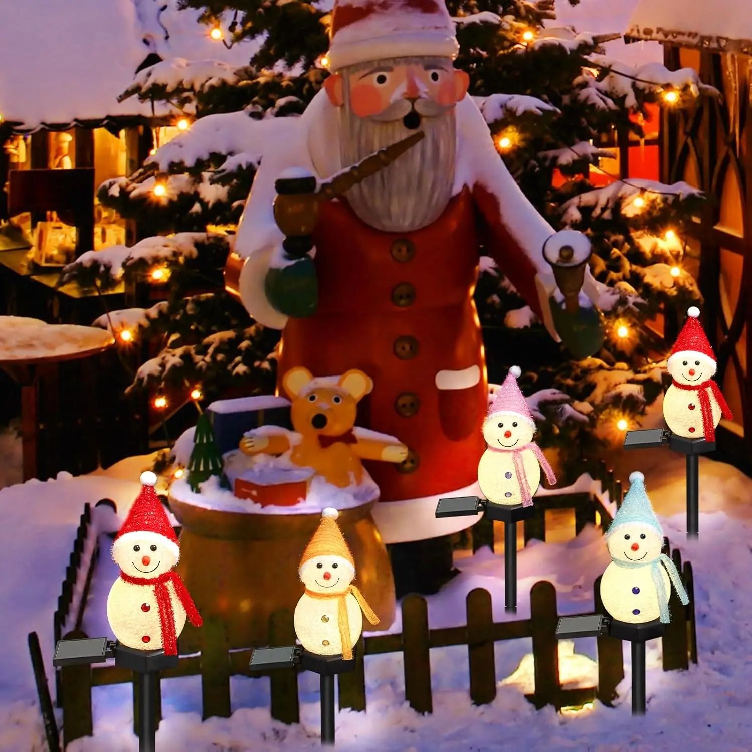 Christmas Snowman Solar Pathway Lights