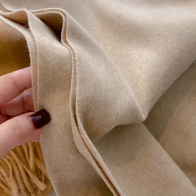 Luxury Winter Wool Blend Pashmina Scarf – Thick Cashmere-Feel Women's Shawl & Wrap 2024