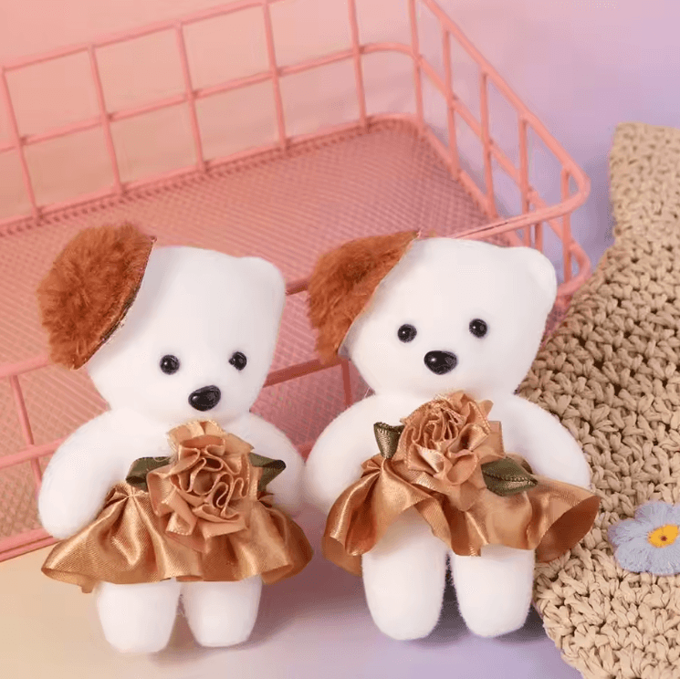 Mini Foam Bear Bouquet Set – Cute Plush Teddy Bears for DIY Flower Arrangements (10PCS)