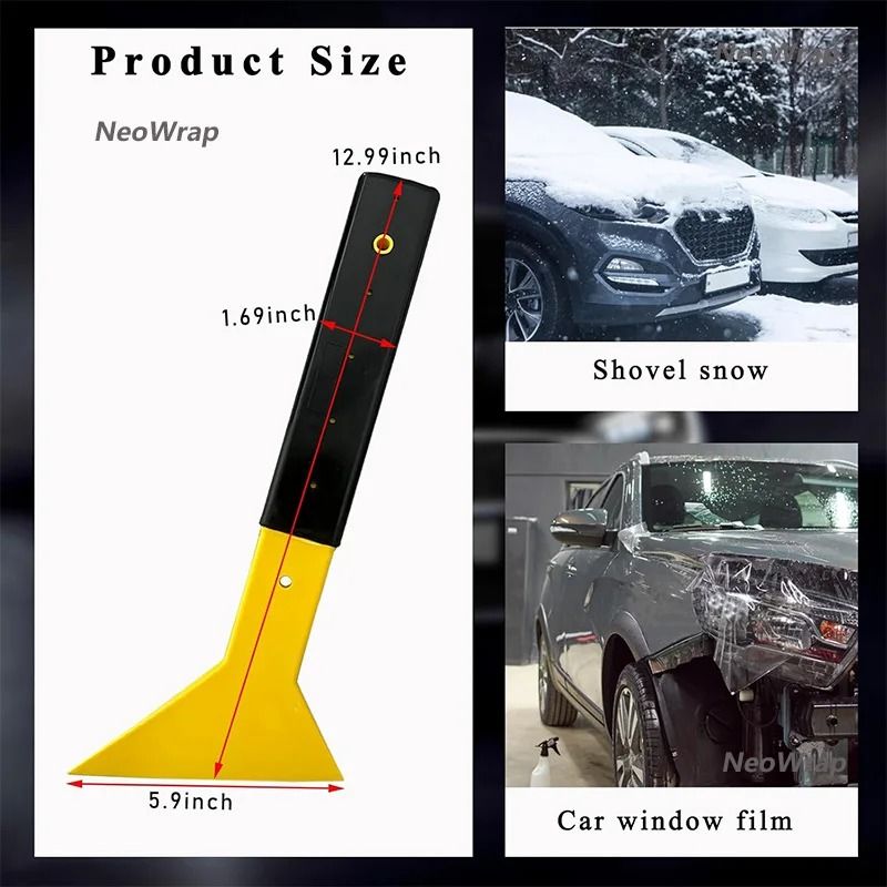 Heavy-Duty Car Ice Scraper & Window Squeegee