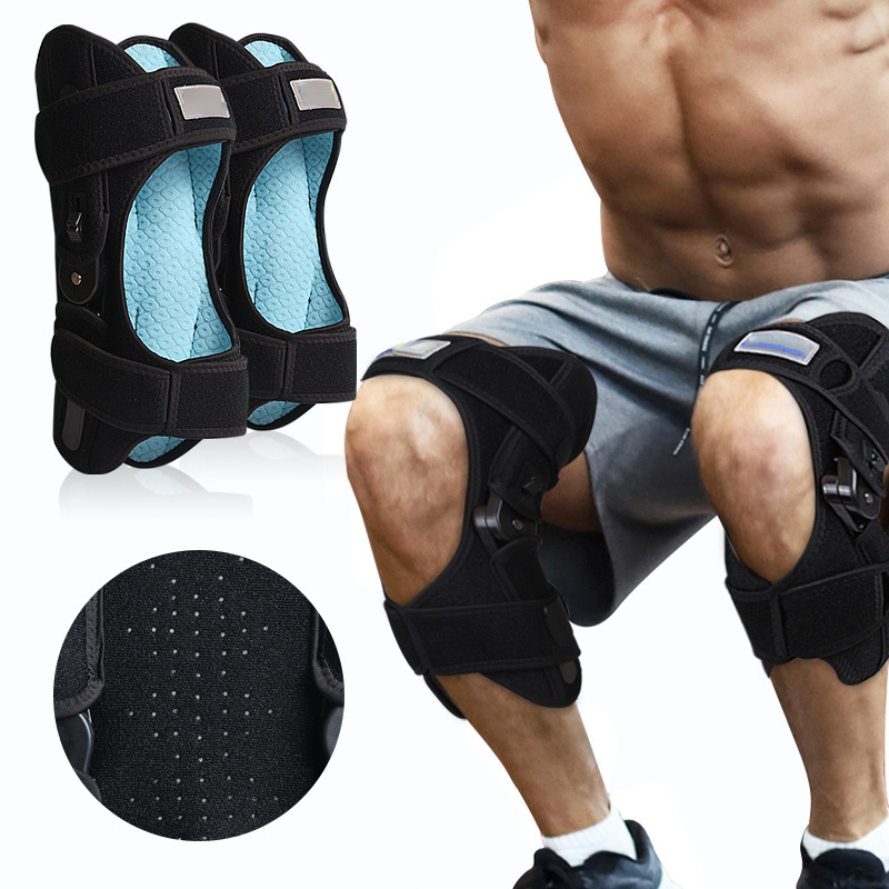 Knee Rehabilitation Adjustable Exoskeleton Walking Aid Gear, Protective Leg Joint Training Knee Brace for Elderly