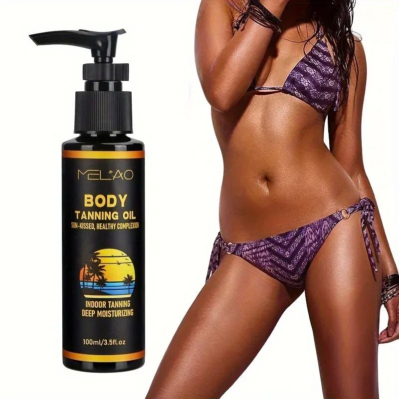 MELAO Tanning Oil Tanned Intensifier with Ultra-Moisturizing Oils for Deep Hydration 100ml
