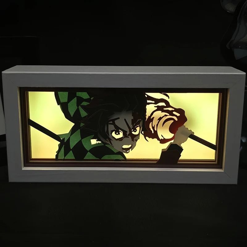 Demon Slayer Tanjiro 3D LED Anime Light Box Night Light