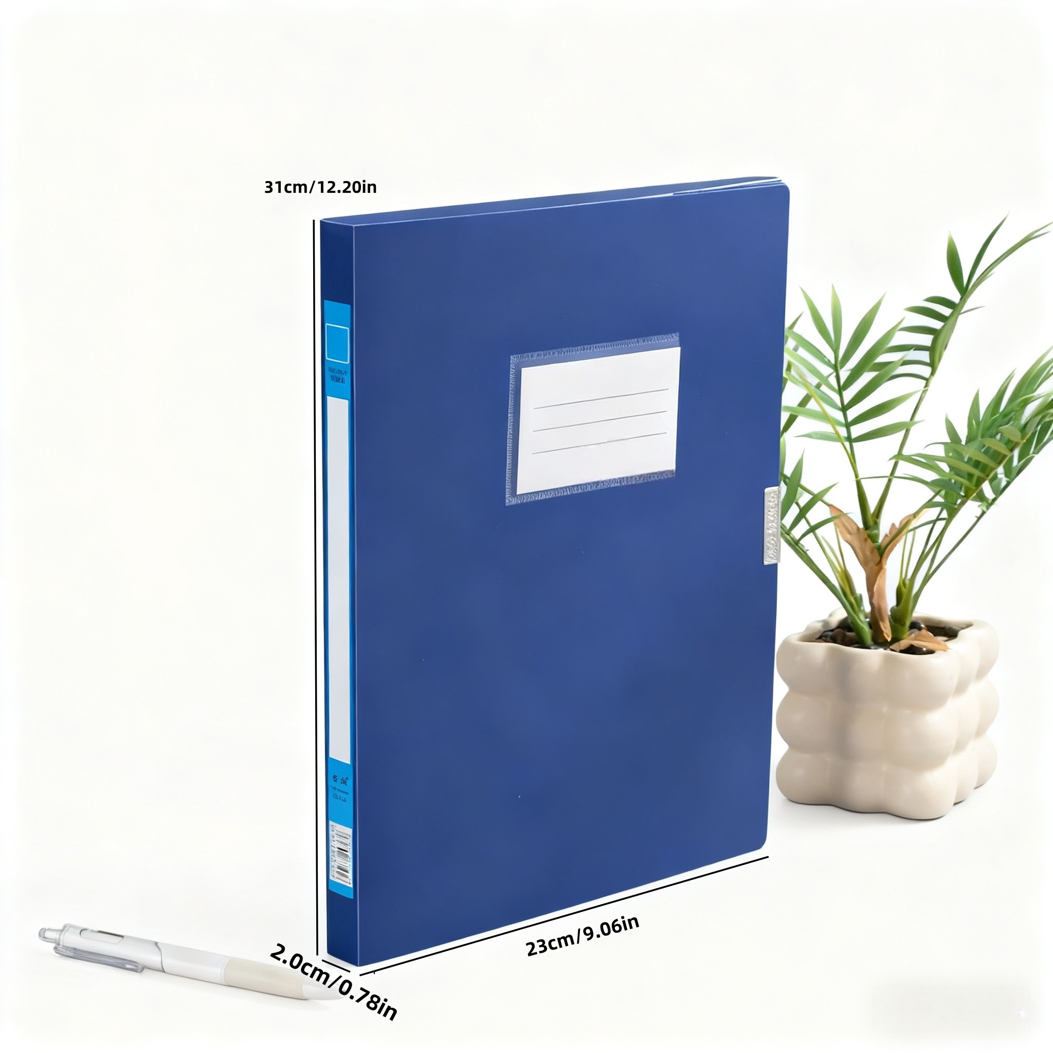 Foldable File Folder Storage Box Durable Plastic document organizer box with Adhesive Closure for Home & Office