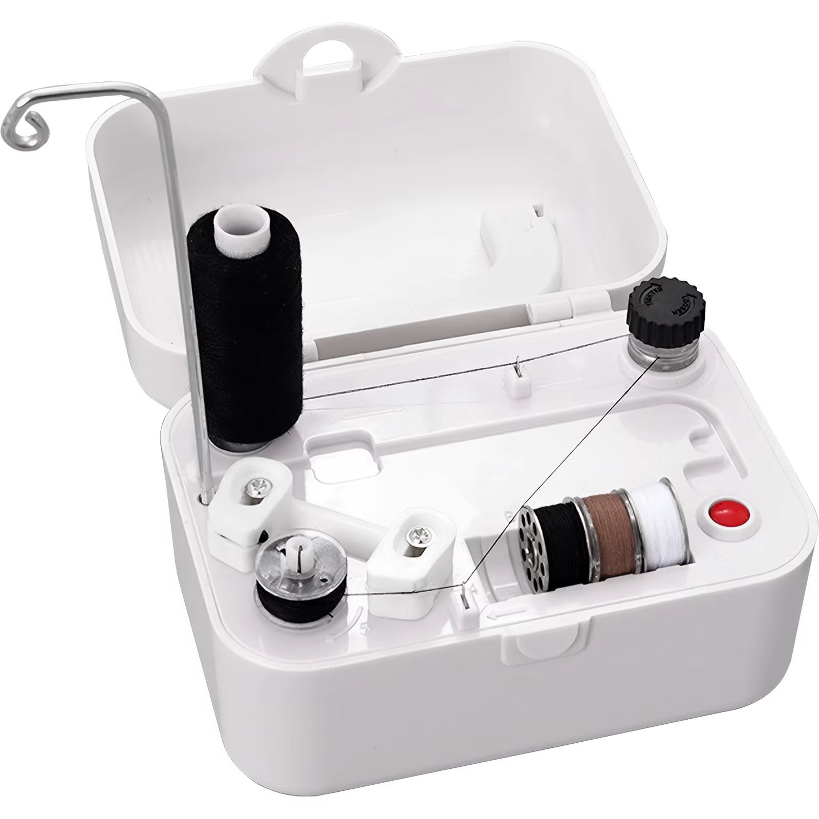Portable Electric Bobbin Winder – Automatic Sewing Machine Thread Winder with Handle