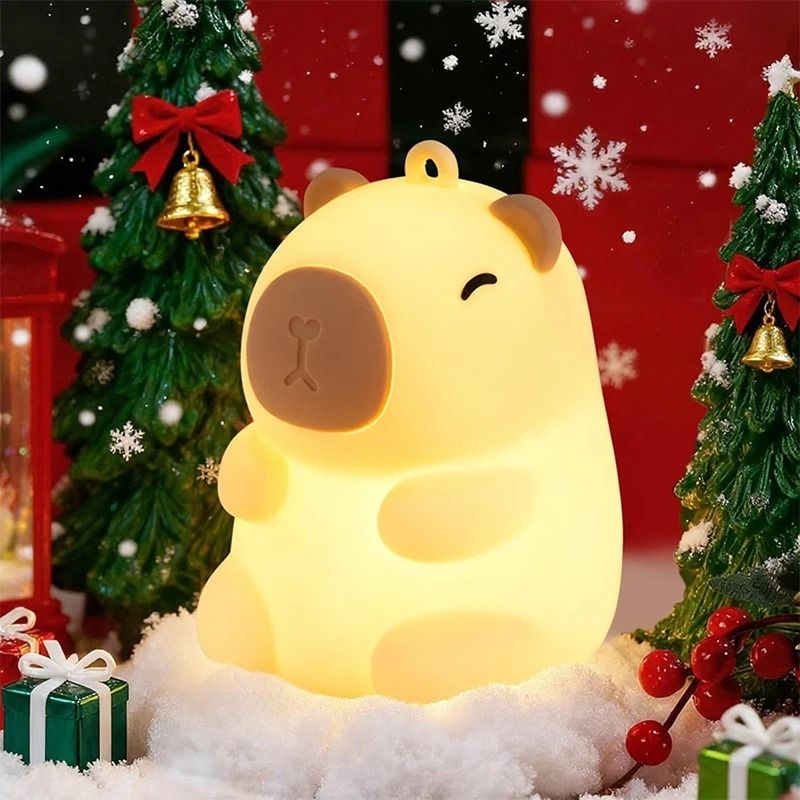Capybara Cute Night Light and Squishy Silicone Lamp