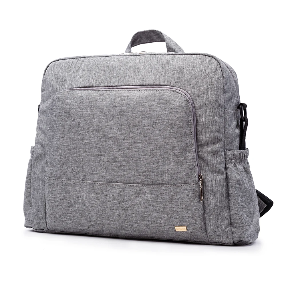 Stylish Solid Diaper Bag, Waterproof Multi-functional Nursing Backpack, Large Baby Changing Bag