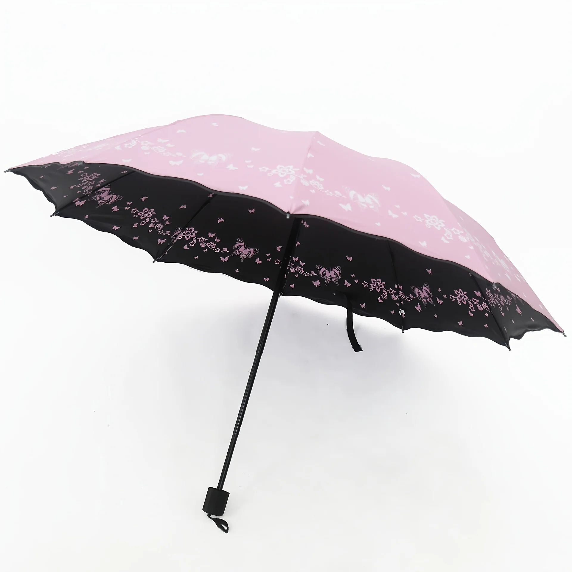 Butterfly Print Windproof UV Umbrella