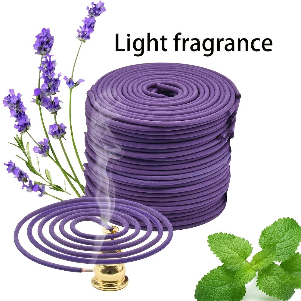 50Pcs Lavender Scented Spiral Candles