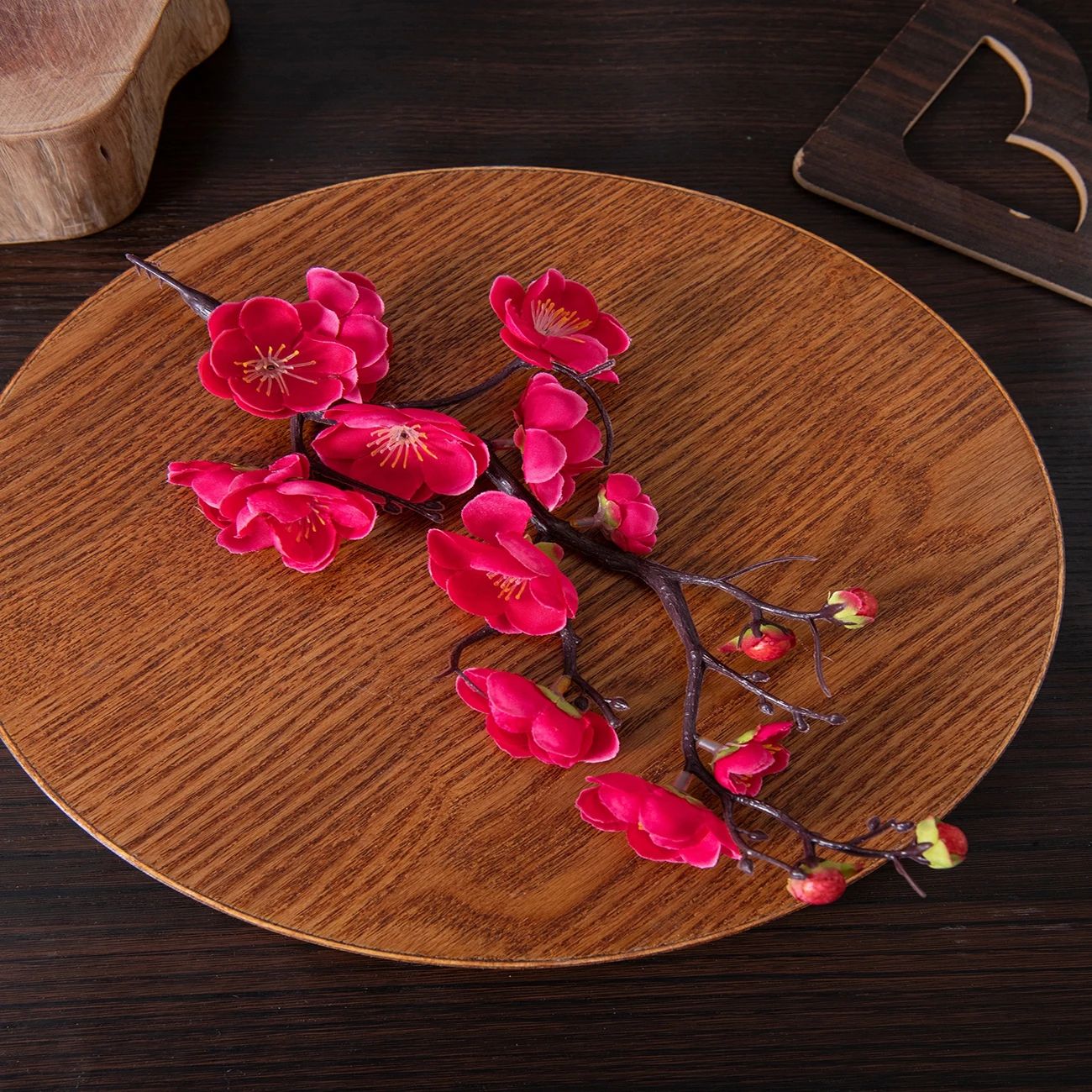 Spring Silk Plum Blossom Branch for Home Vase Styling and Wedding Table Decor