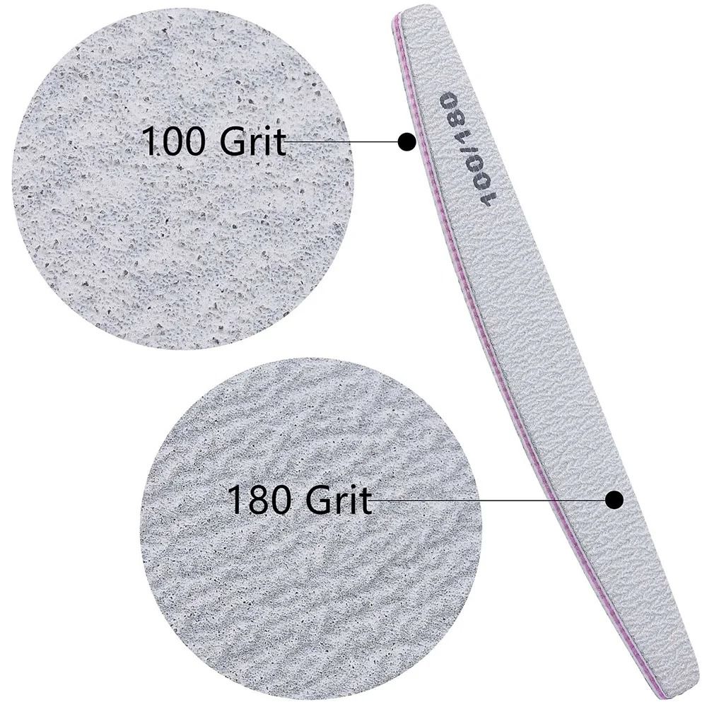 Professional Nail File Set 80 100 Grit Manicure Buffer Tools