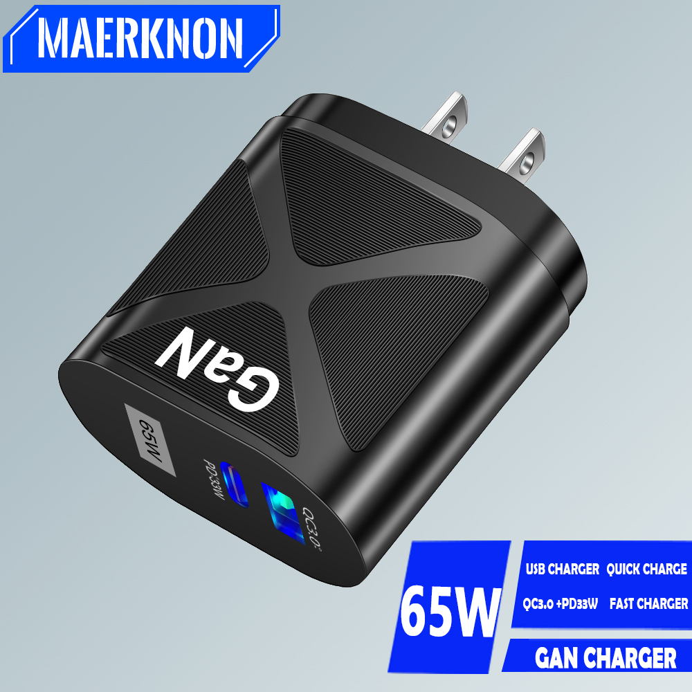 Fast Phone Charger Adapter PD GaN USB Charger Quick Charge Type C Wall Charger