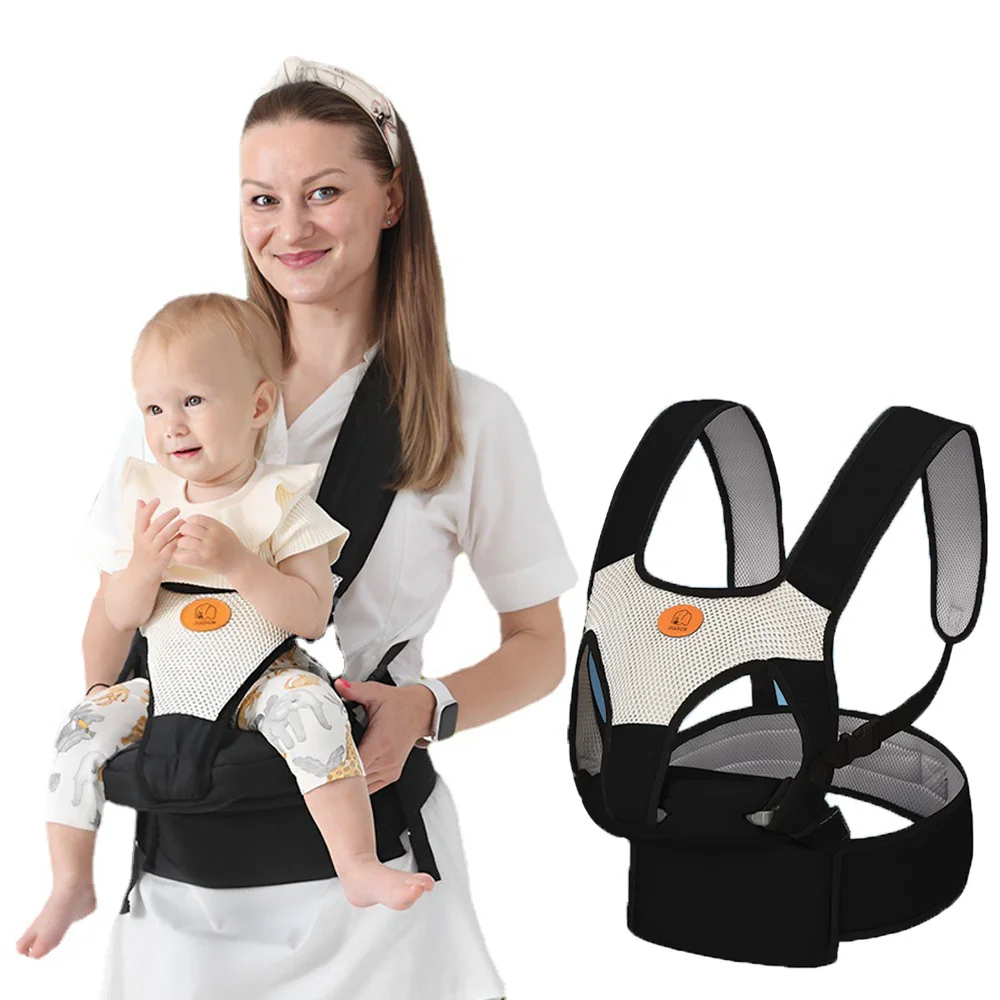 Ergonomic Baby Carrier Waist Stool, Kangaroo Swaddle Sling, Hipseat Backpack for Infant and Kid