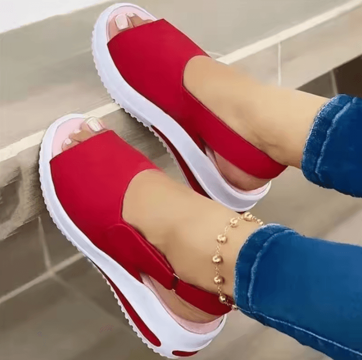 Womens Peep Toe Lightweight Summer Sandals – Breathable Non-Slip Fashion Footwear