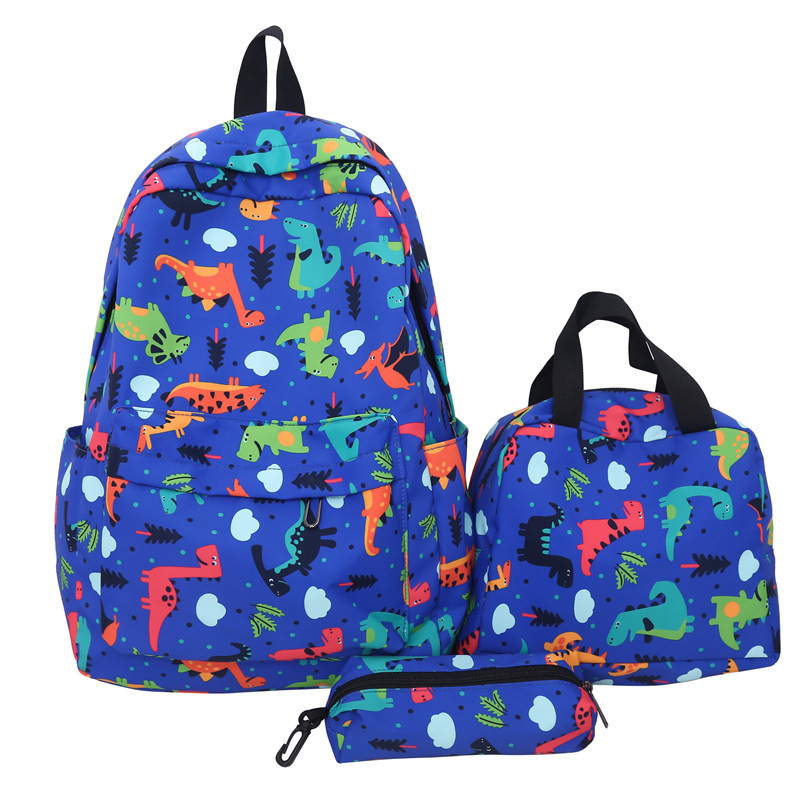 Fashion Print Dinosaur Backpack Set, Large Capacity, P Kids & Teens Casual Bag