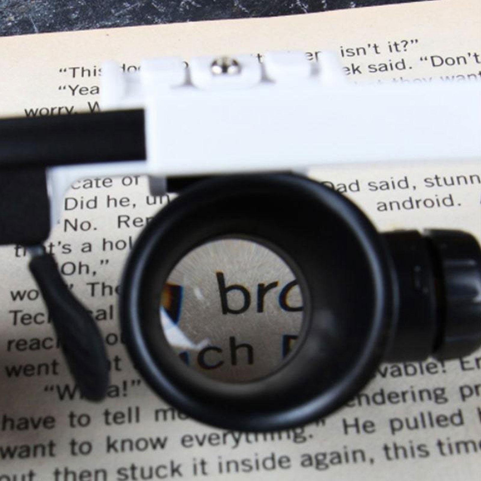2X LED Watch Jeweler Repair Magnifier with Adjustable Headband, 8X, 15X, 23X Magnification