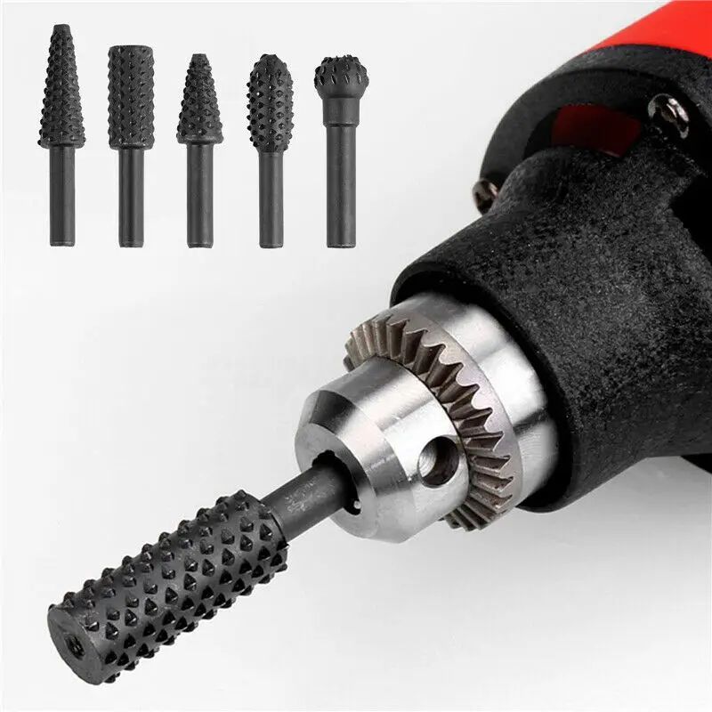 1/4 Inch Titanium Drill Bit Set 5 Piece High Carbon Steel Wood Metal Plastic Cutting Tools for DIY