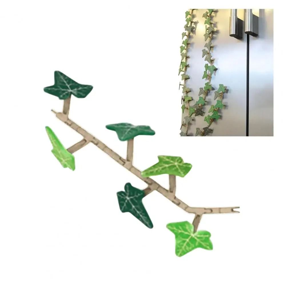 3D Printed Ivy Fridge Magnet with Articulating Stems for Home and Locker Decoration