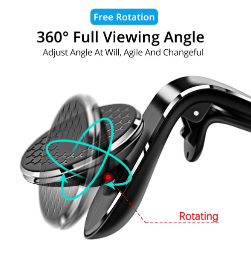 Universal Magnetic Air Vent Car Phone Holder – Compact GPS Smartphone Mount