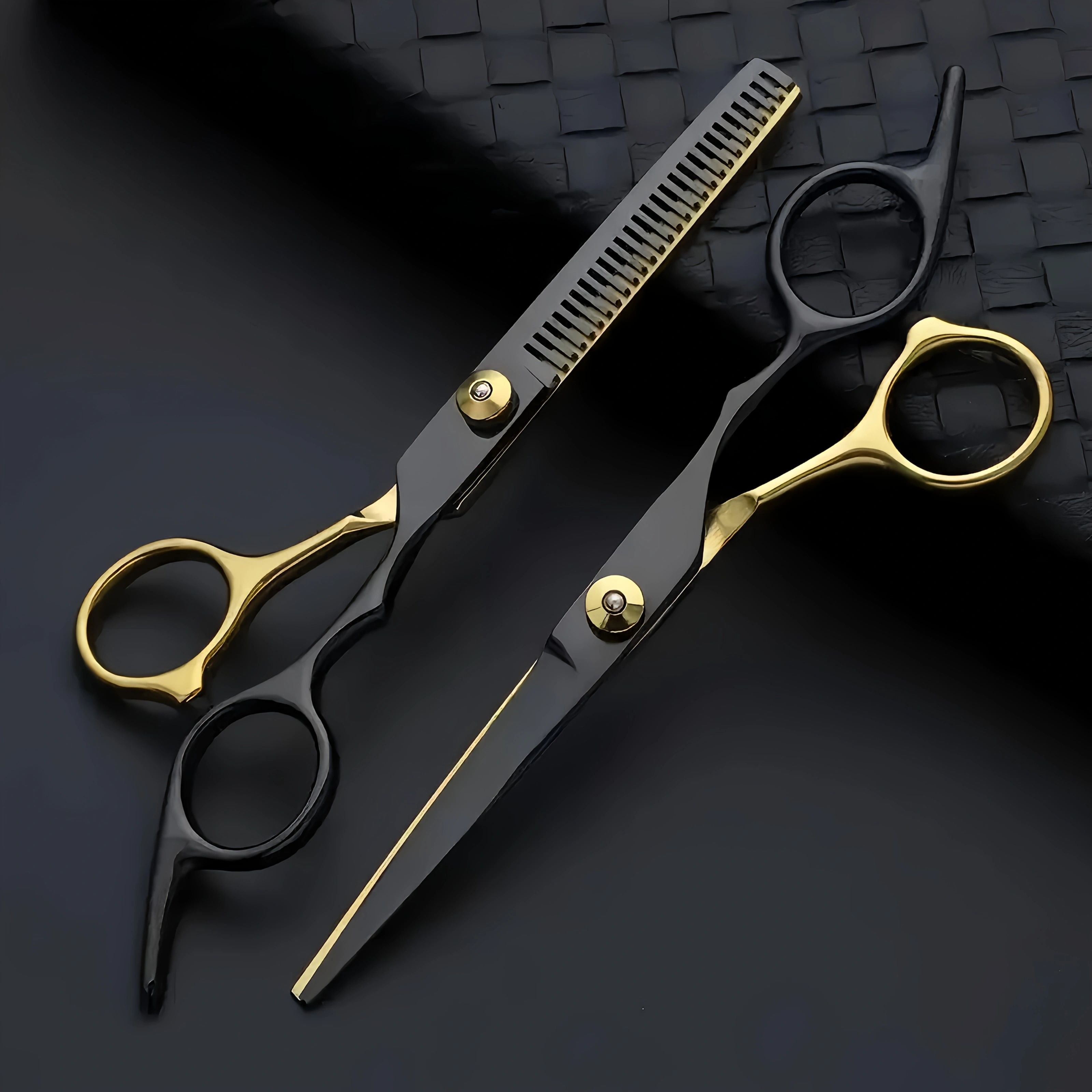 2-Piece Hair Thinning Scissors Set Flat Tooth Magic Hair Cutting Scissors for DIY Bangs & Home Haircuts