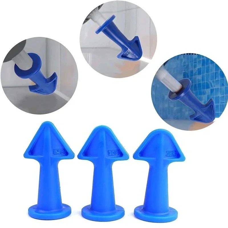 3pcs Silicone Caulking Nozzle Tool Set – Green Sealant Applicator & Finishing Kit for Precise Home Repairs