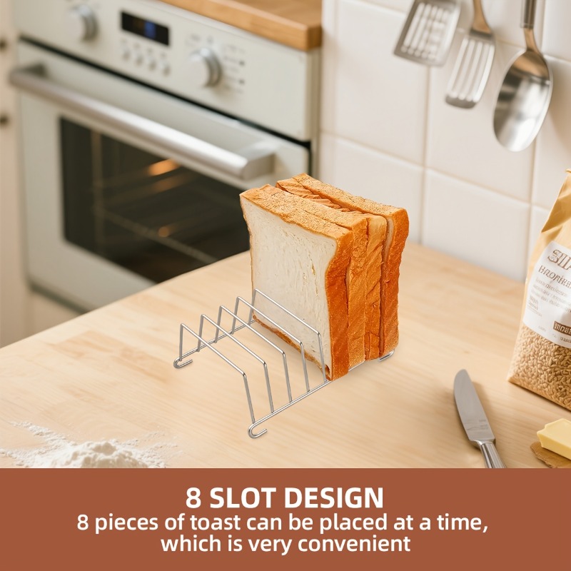 Bakes Multiple Slices at Once, Stainless Steel Bread and Toast Rack, Air Fryer Accessory