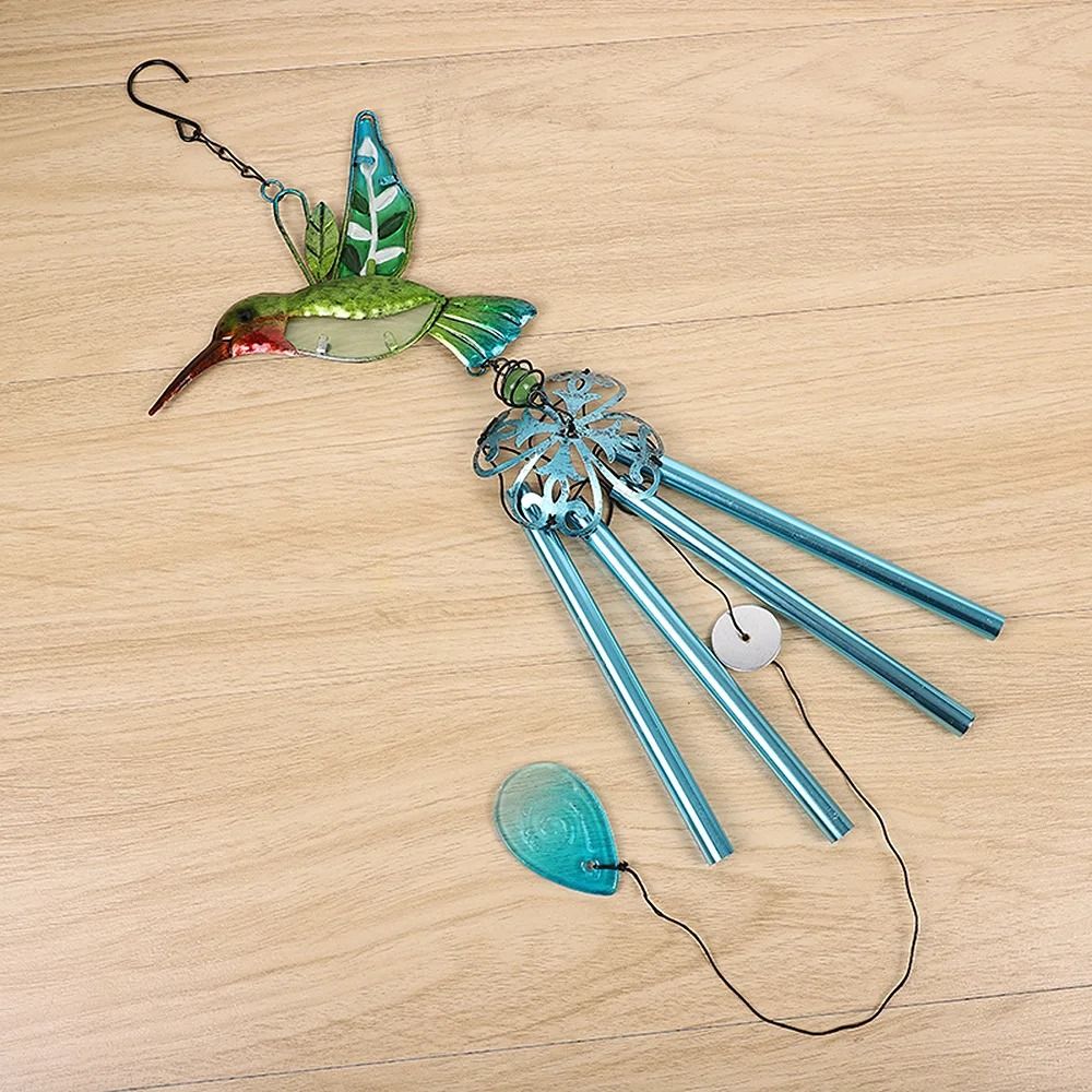Artisanal Architectural Hummingbird and Dragonfly Wind Chime