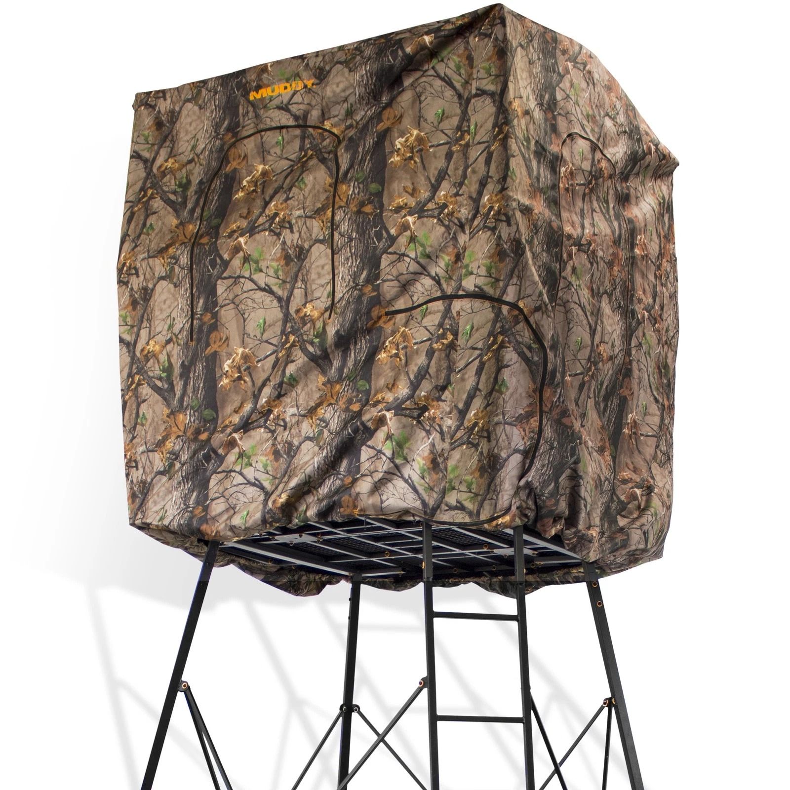 Muddy Steel Tall Quad Pod Hunting Blind Cover, Camouflage Durable and Concealed for Outdoor Hunting